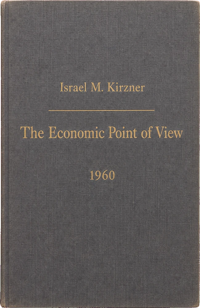 The Economic Point of View: An Essay in the History of Economic Thought, featured binding artwork